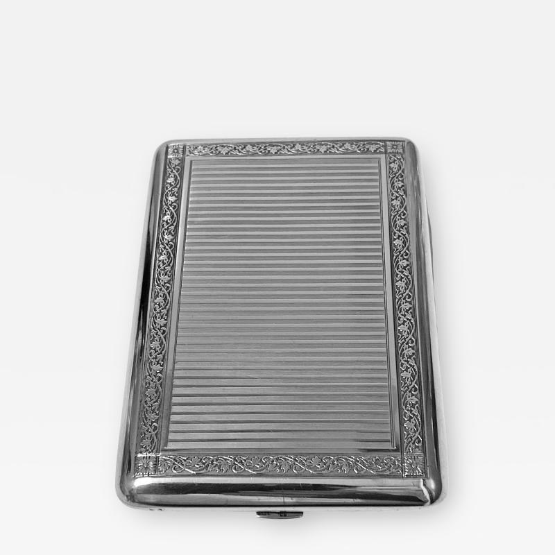 Art Deco Austrian Silver Cigarette Case Box C 1920 