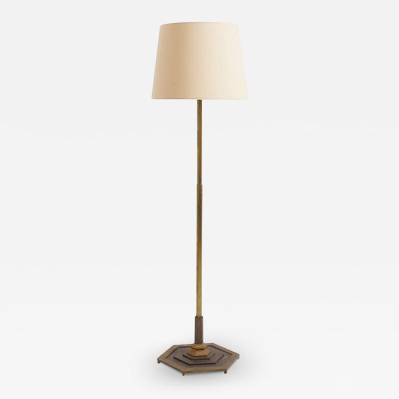 Art Deco Brass Floor Lamp