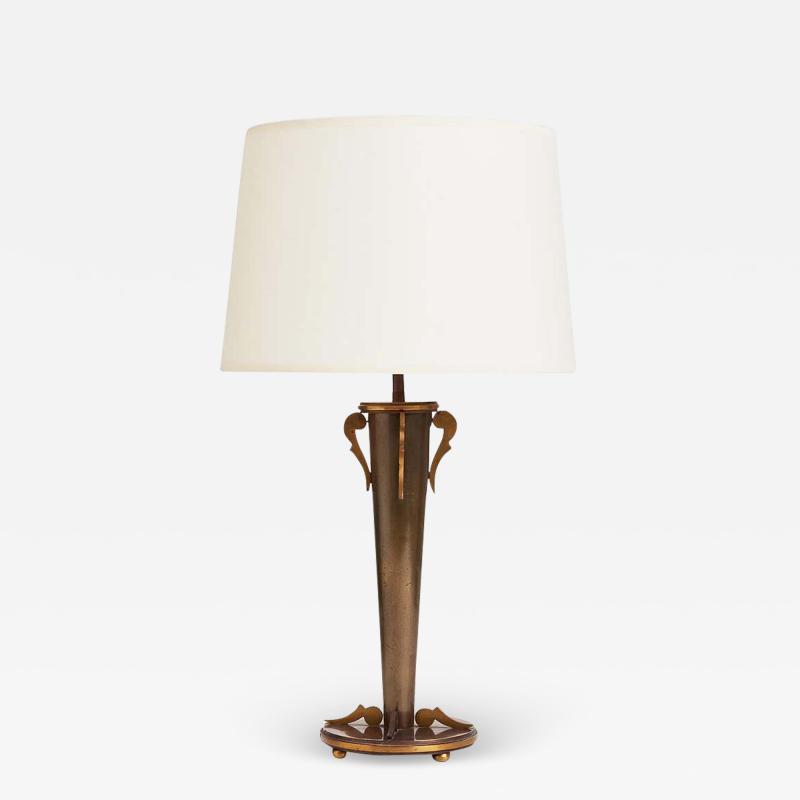 Art Deco Brass Table Lamp