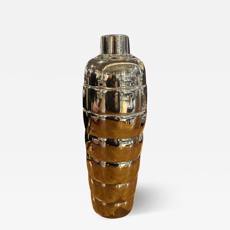 Art Deco Bubble Stack Silverplate Cocktail Shaker