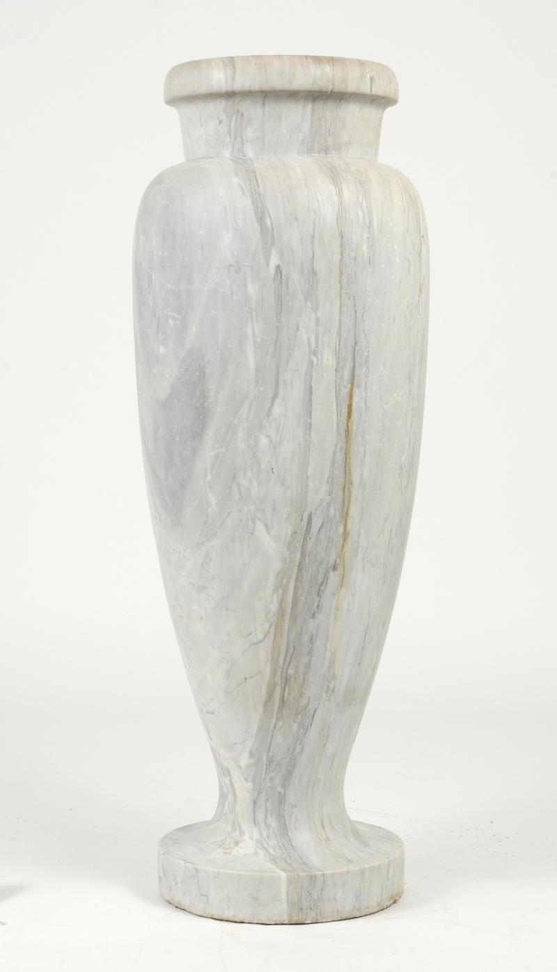 Art Deco Carrara Marble Floor Vase, c. 1930