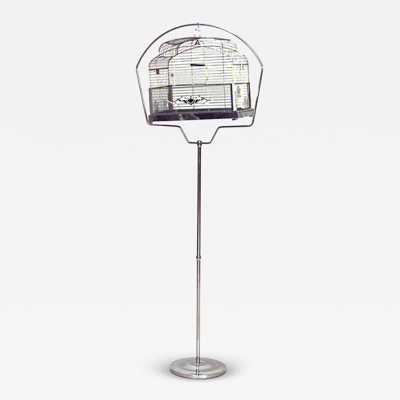 Art Deco Chrome Bird Cage