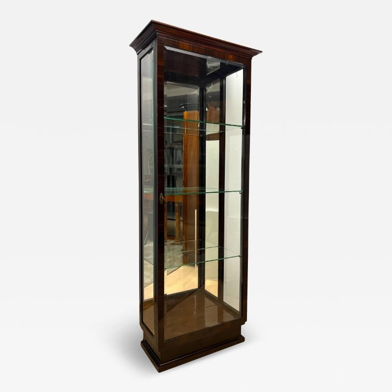 Art Deco Display Cabinet 3 Sides Glass Macassar Veneer France circa 1930