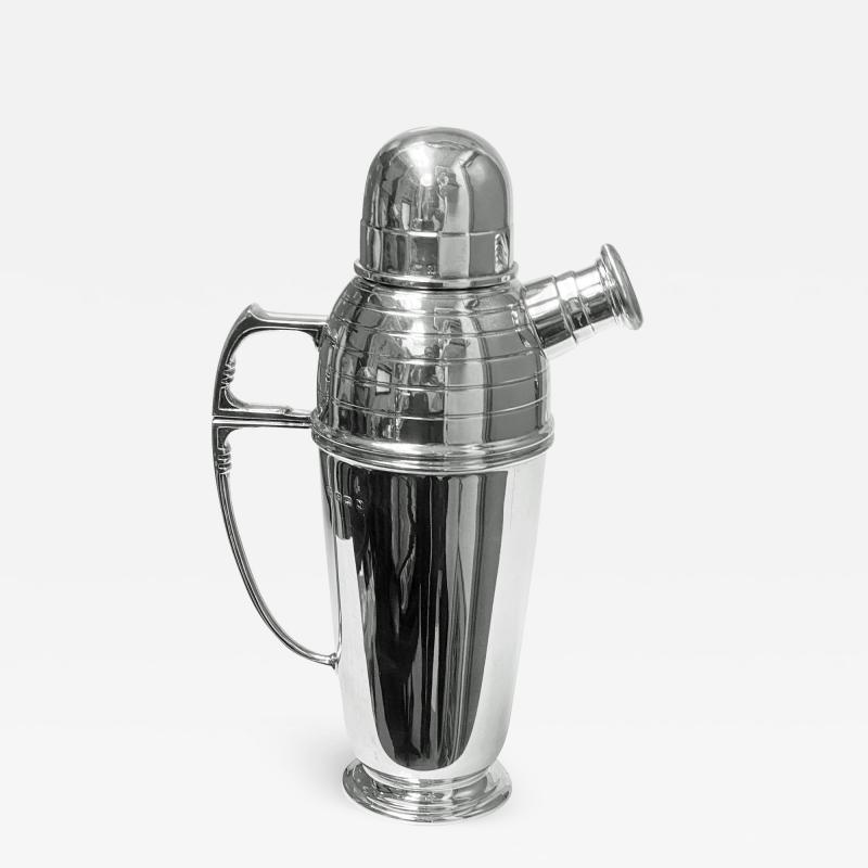 Art Deco English Silver Cocktail Shaker Birmingham 1913 Pearce Sons