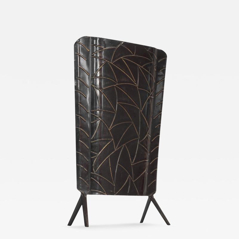 Art Deco Fire Screen in Tin 1940s