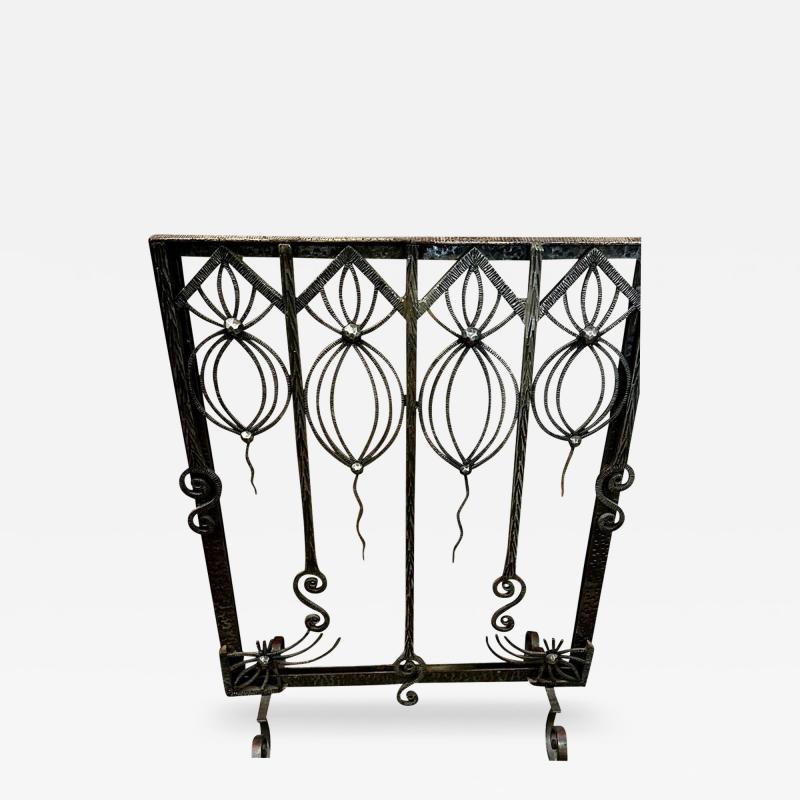 Art Deco Firescreen French Ironwork Fer Forge