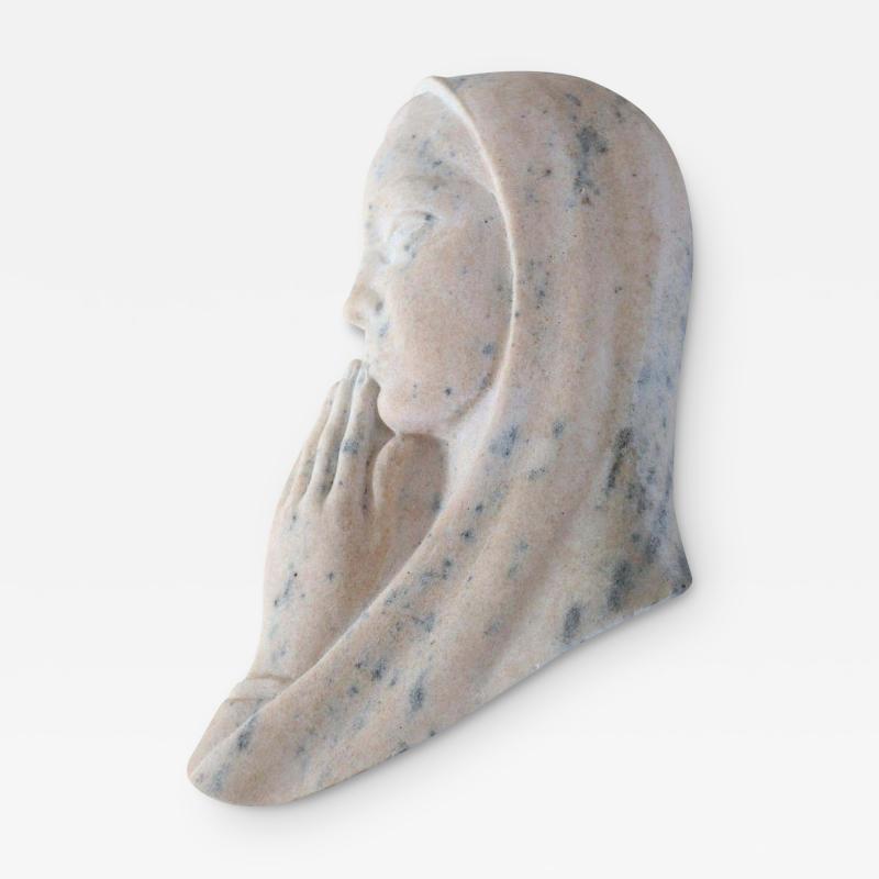 Art Deco Italian Sculpture in Precious Pink Marble from Portugal