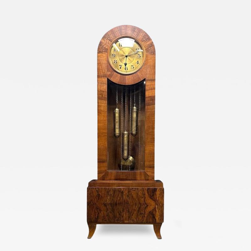 Art Deco J Brandmann of Berlin Long Case Chiming Clock Circa 1930s