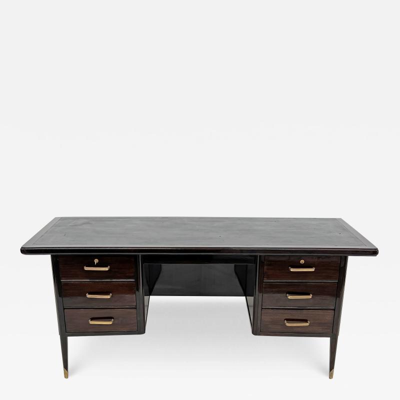 Art Deco Mahogany Desk 1940s Italy