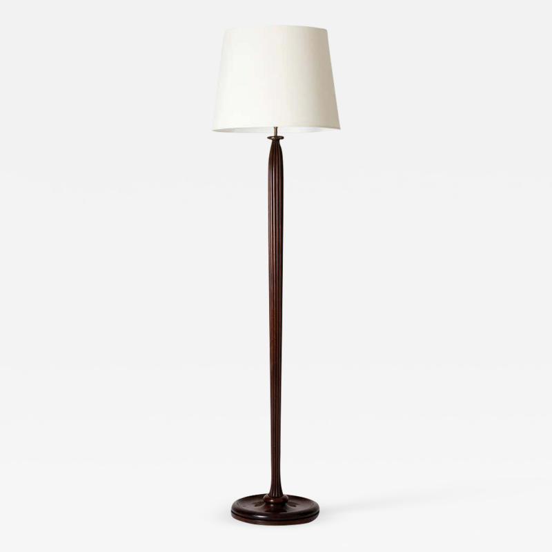Art Deco Mahogany Floor Lamp