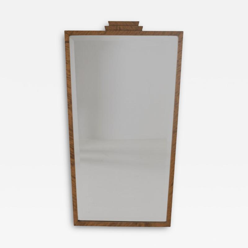 Art Deco Mirror in Flaming Birch Finland 1920 30s