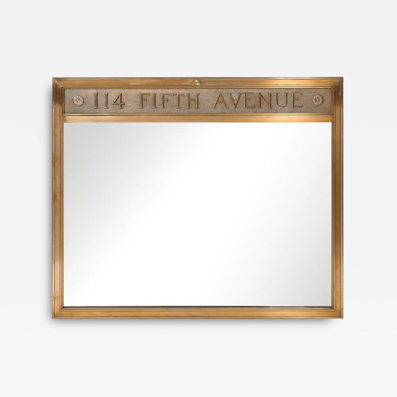 Art Deco Mirror in Rectilinear Bronze from 114 Fifth Avenue