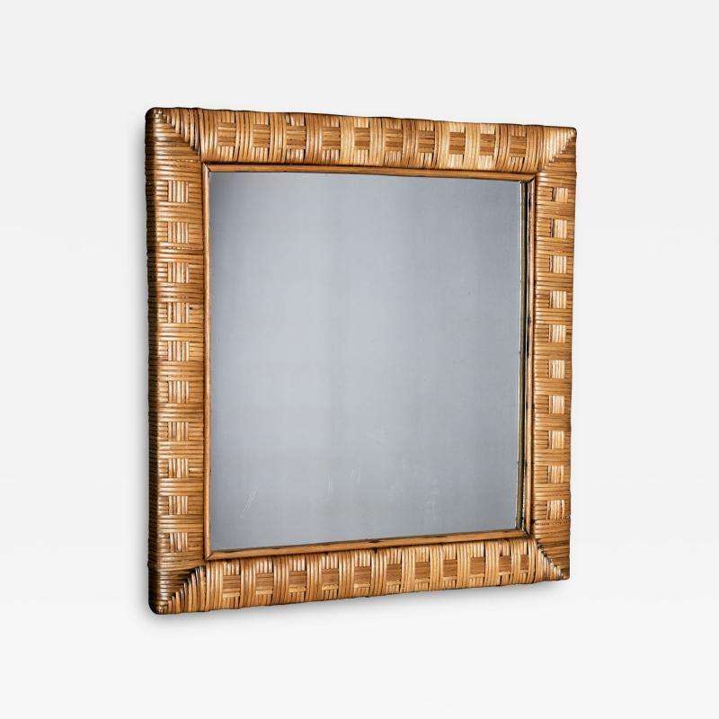 Art Deco Mirror in Reed France 1930s