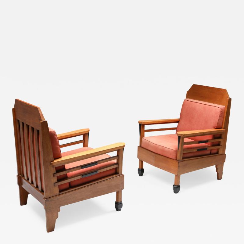 Art Deco Pair of Club Chairs Europe 1960s