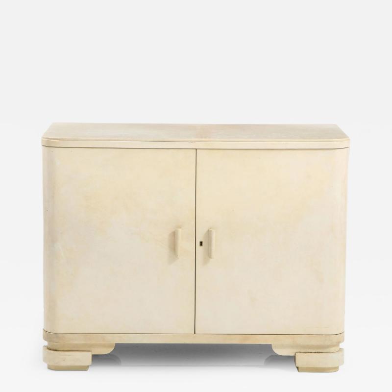 Art Deco Parchment Fitted Four Drawer Chest Signed N E Corengia