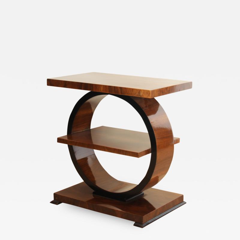 Art Deco Side Table Walnut Veneer France circa 1925