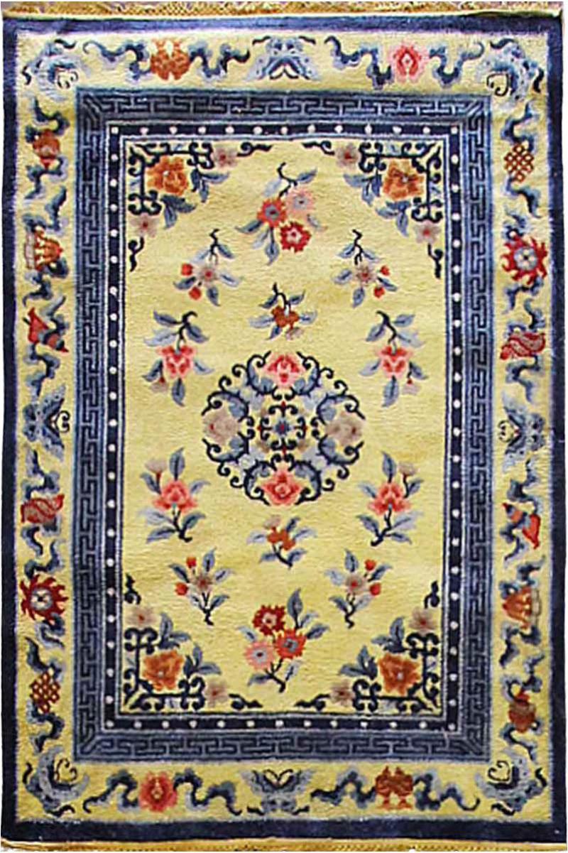 Art Deco Silk Chinese Rug the Sun