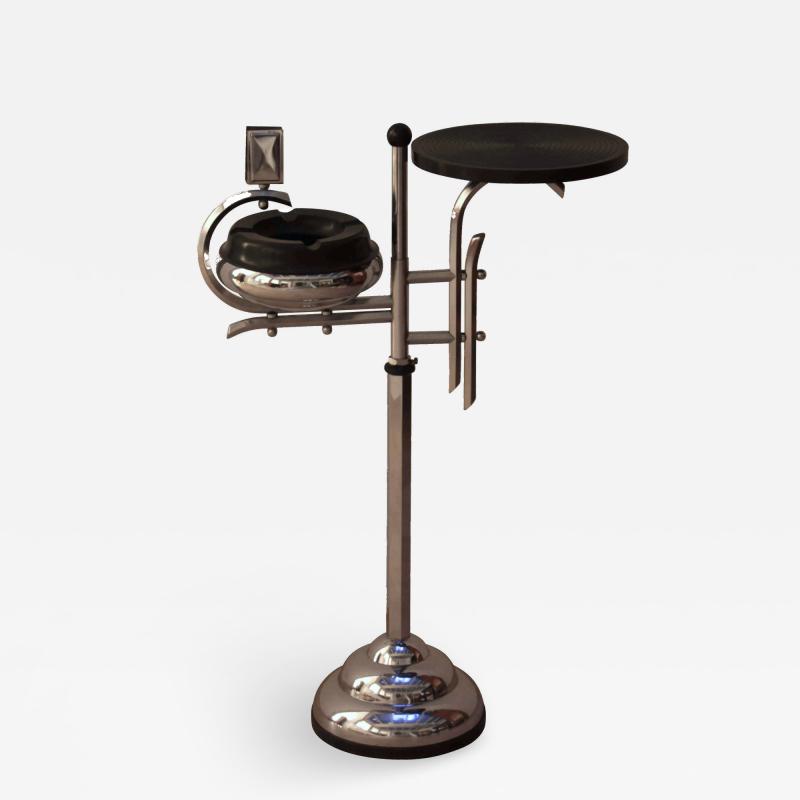 Art Deco Smoking Table Chromed Steel France circa 1930