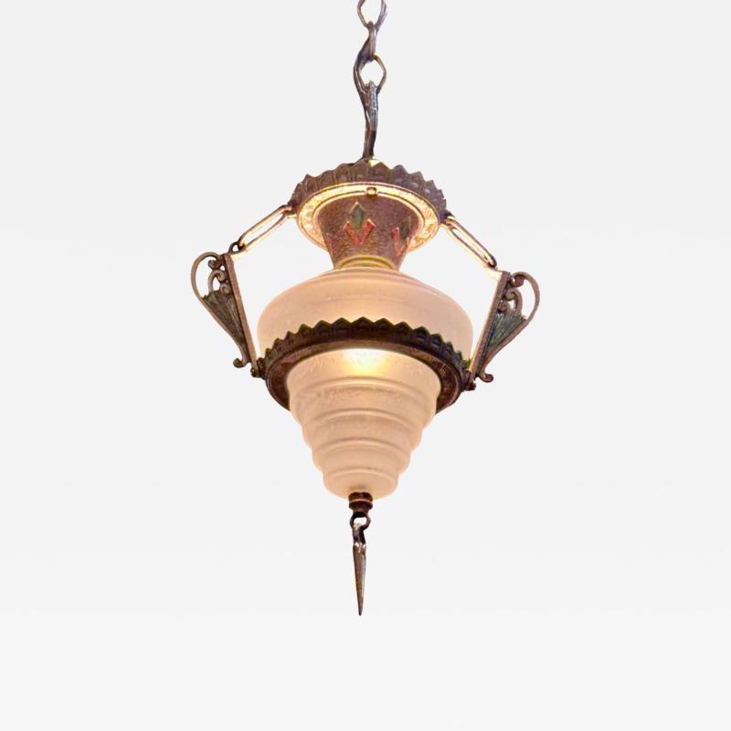 Art Deco Stepped Glass Hanging Fixture Art Deco Collection