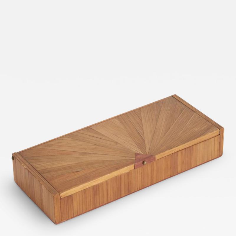 Art Deco Straw Marquetry Box