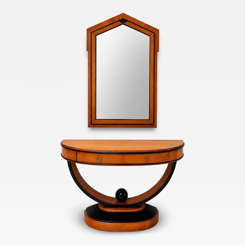 Art Deco Style Console Table and Matching Mirror