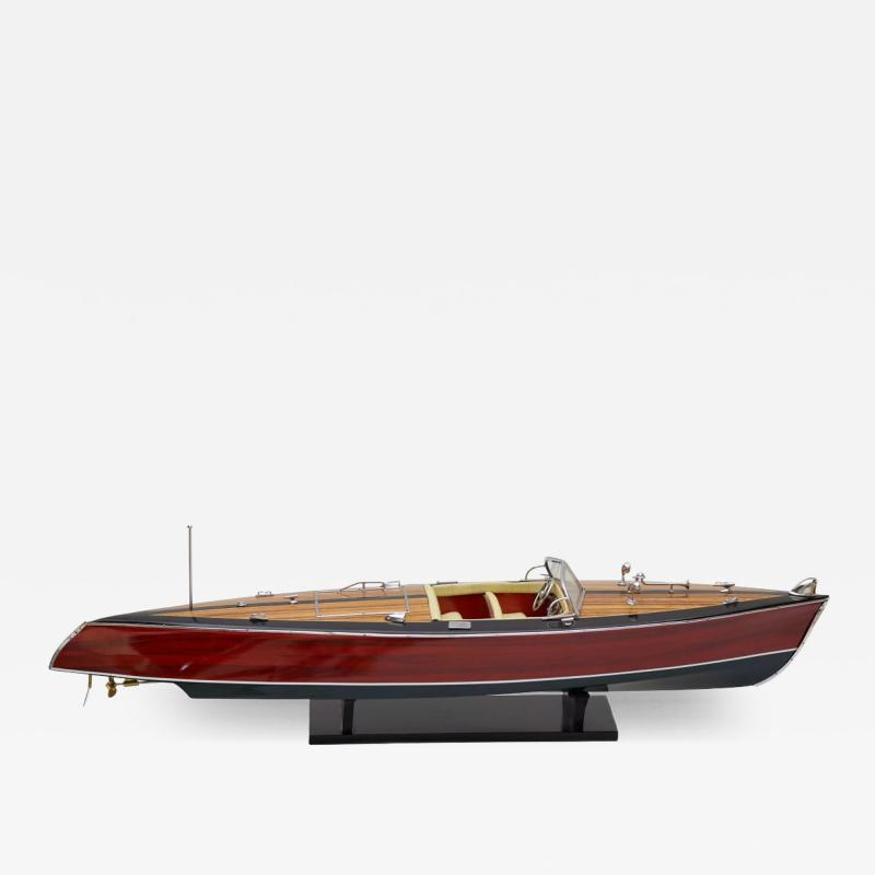 Art Deco Style Motorboat Model France 1930s