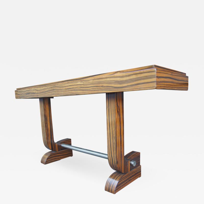 Art Deco Style Zebrawood Console Table