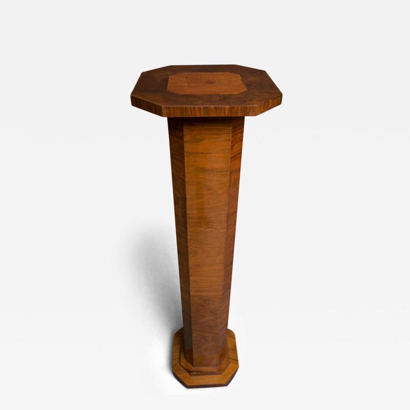 Art Deco Walnut Pedestal