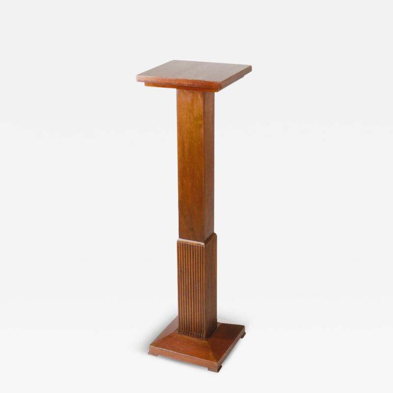 Art Deco Walnut Pedestal