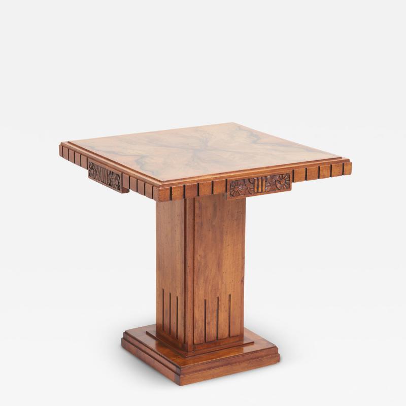 Art Deco Walnut Side Table