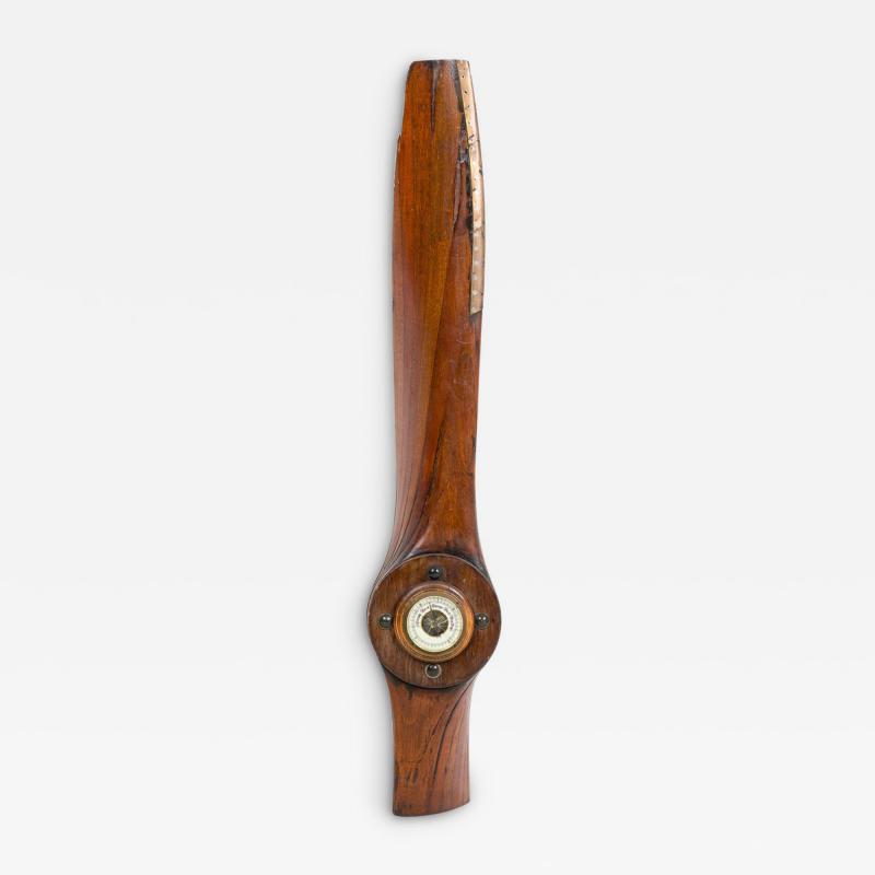 Art Deco Wood Propeller Barometer