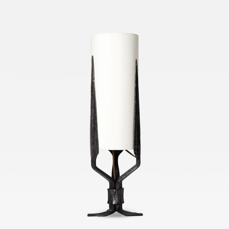 Art Deco Wrought Iron Table Lamp