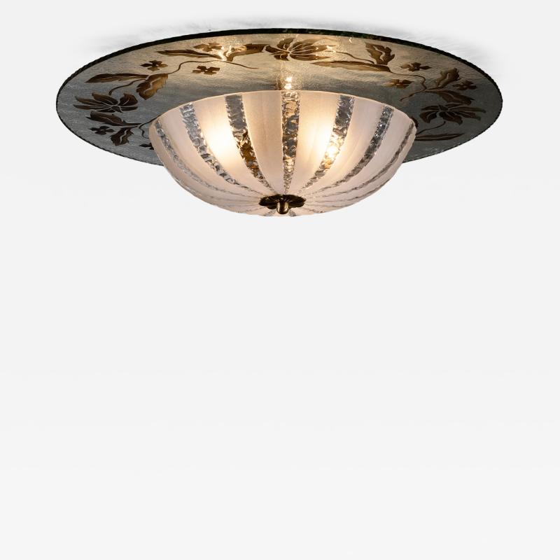 Art Deco glass ceiling lamp