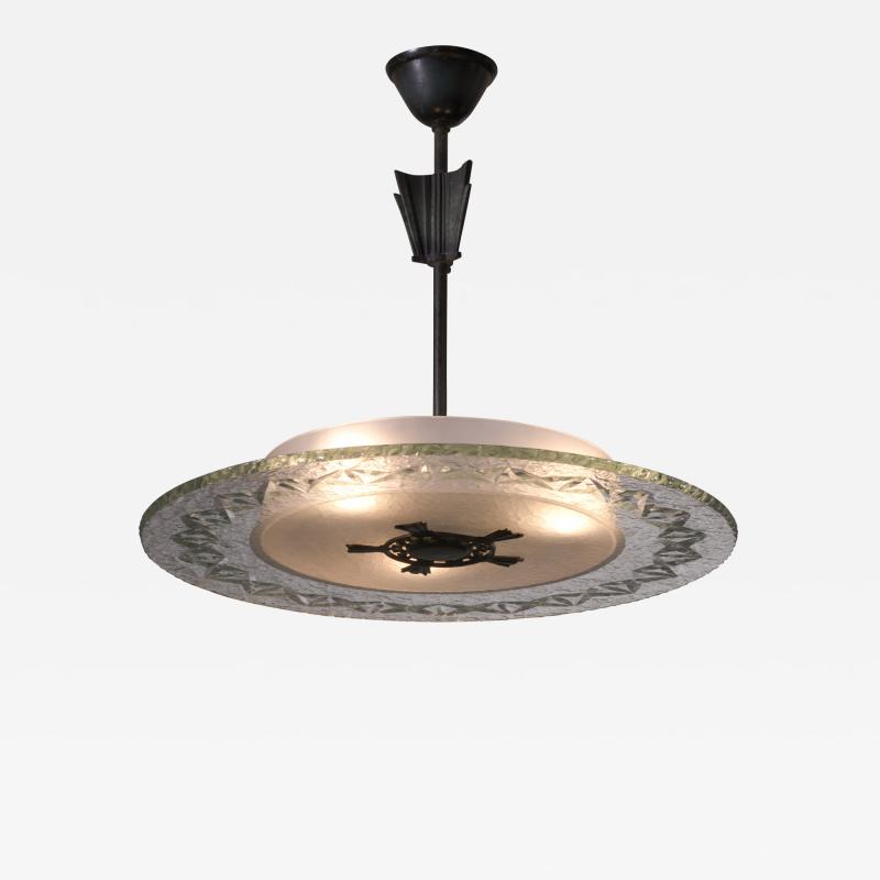 Art Deco glass pendant lamp