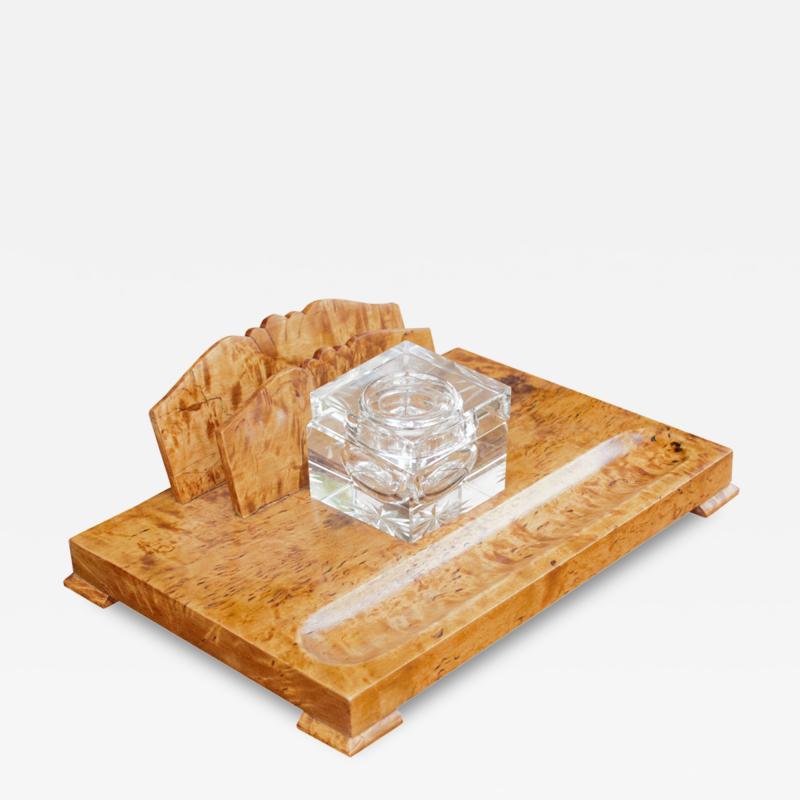 Art Deco period inkwell and envelopes stand