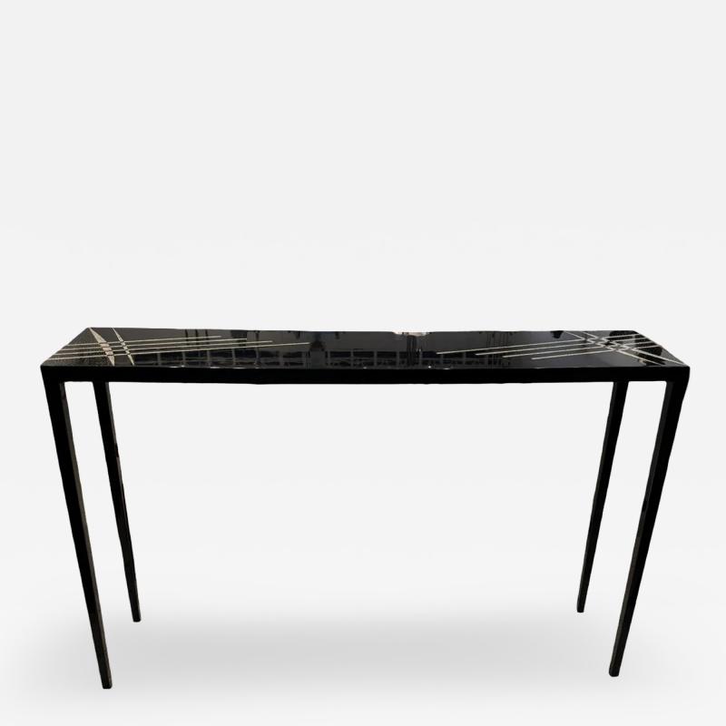 Art Deco style lacquered console table