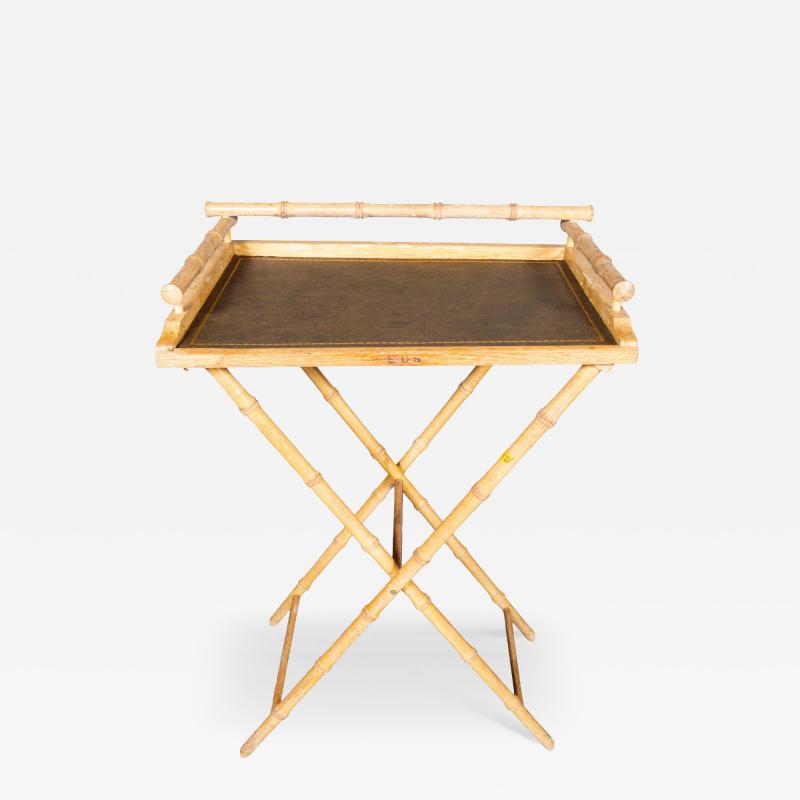 Art Moderne Cerused Oak Folding Tray Table
