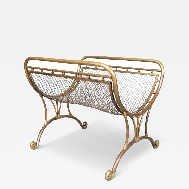 Art Nouveau Brass Fireplace Log Holder