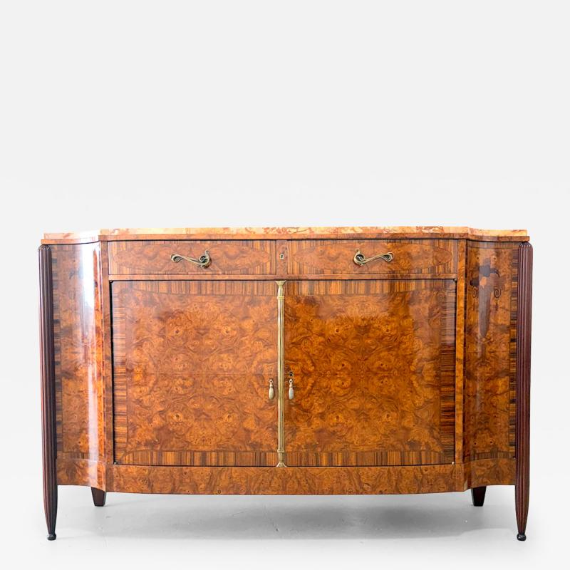 Art Nouveau Burlwood Sideboard France Circa 1915 