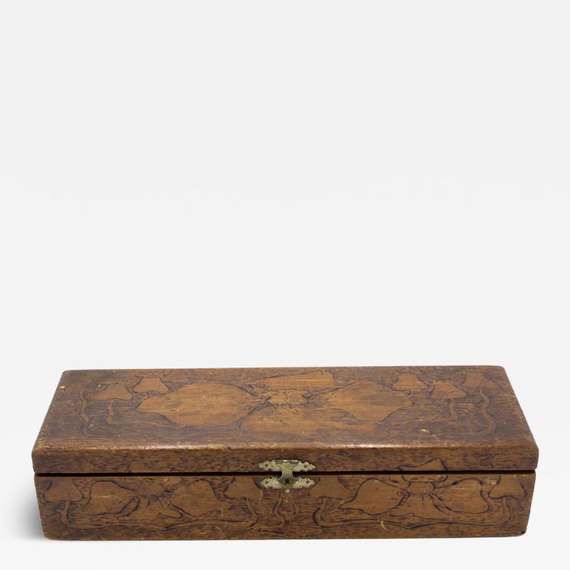 Art Nouveau Carved Wooden Box