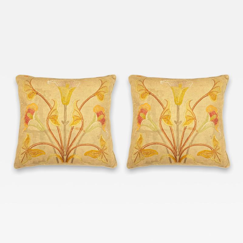 Art Nouveau Embroidered Pillows