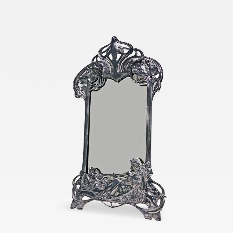 Art Nouveau WMF Maiden Table Mirror circa 1906 Germany