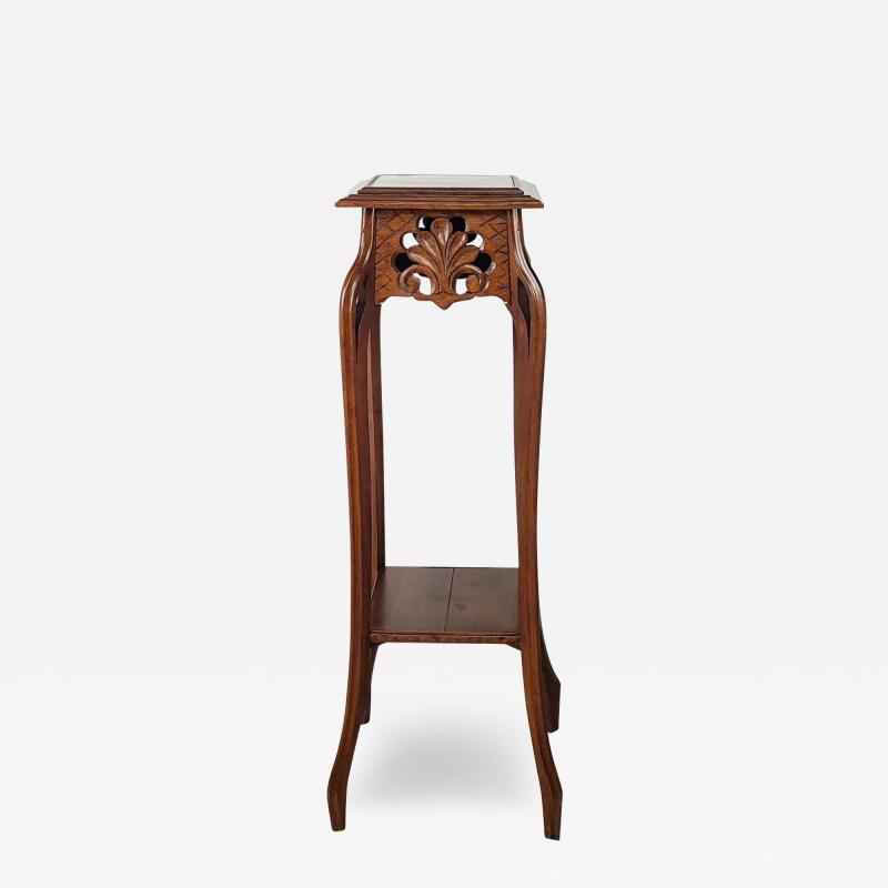 Art Nouveau Walnut Plant Stand circa 1900