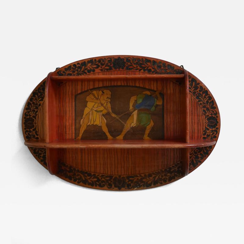 Art Nouveau mural bookcase 1900s 