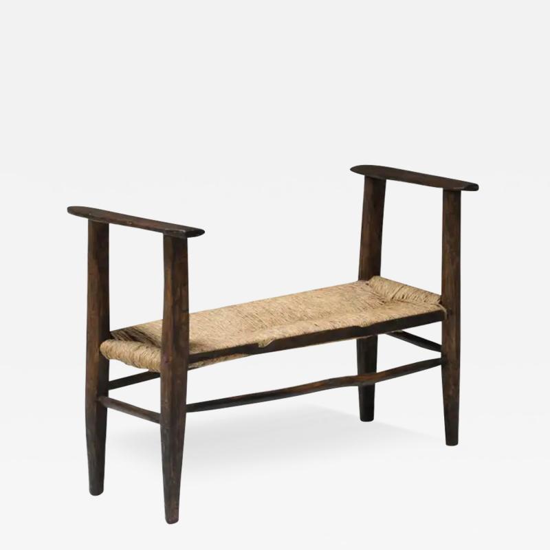 Art Populaire Folk Art Stool from the Auvergne Mid Century Rustic 1800s