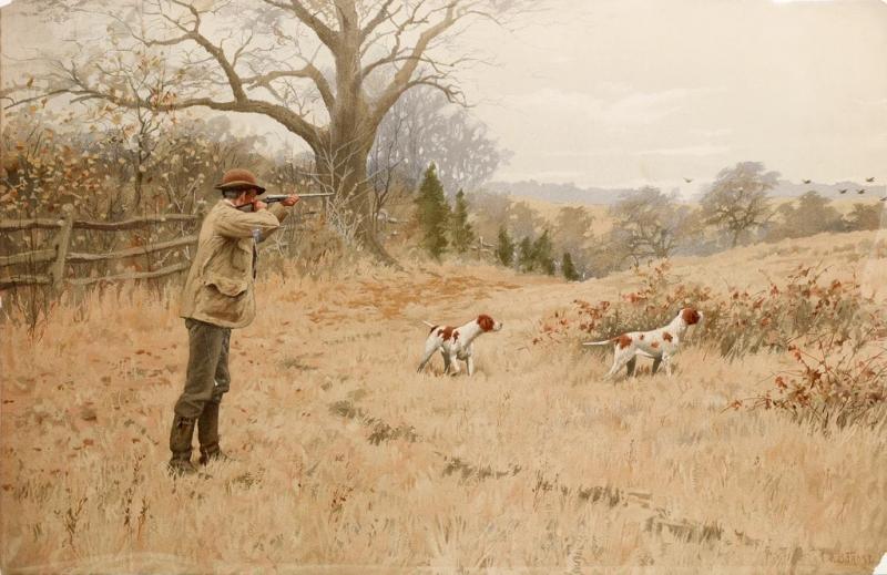 Arthur Burdett Frost ARTHUR BURDETT FROST AMERICAN 1851 1928 QUAIL A COVEY RISE