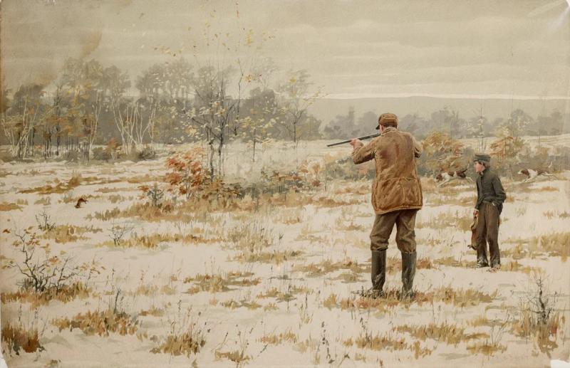 Arthur Burdett Frost ARTHUR BURDETT FROST AMERICAN 1851 1928 RABBIT SHOOTING