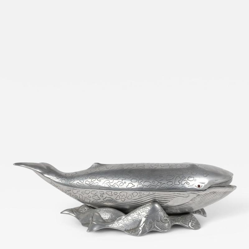 Arthur Court Arthur Court Pewter Whale shaped Covered Tureen Ice Bucket on Stand