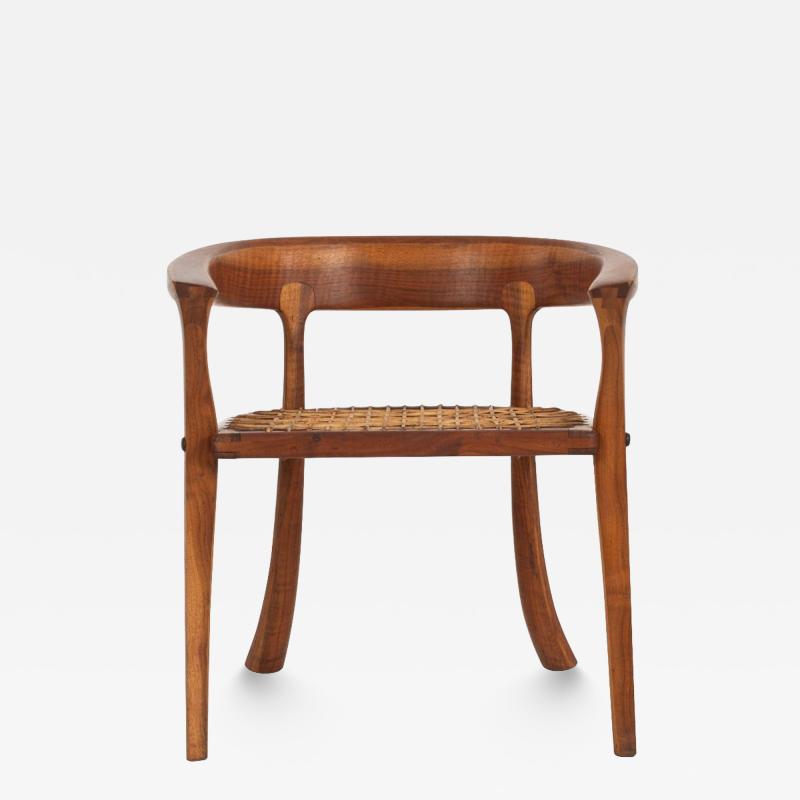 Arthur Espenet Carpenter Arthur Carpenter Espenet Curved Back Arm Chair 1980c 