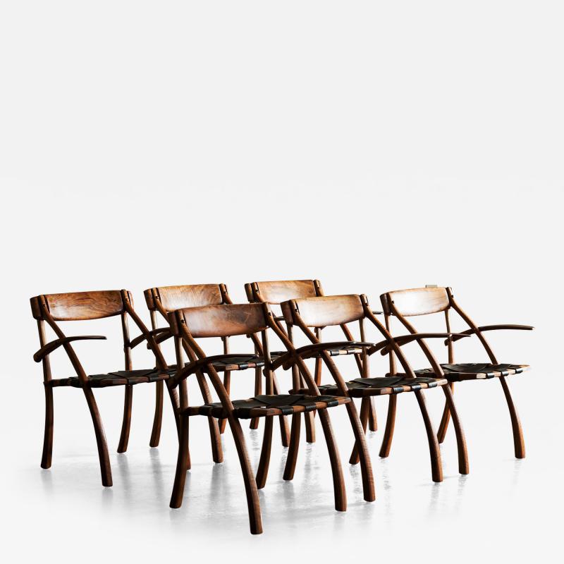 Arthur Espenet Carpenter Rare Set of Six Wishbone Chairs by Arthur Espenet Carpenter 1970s